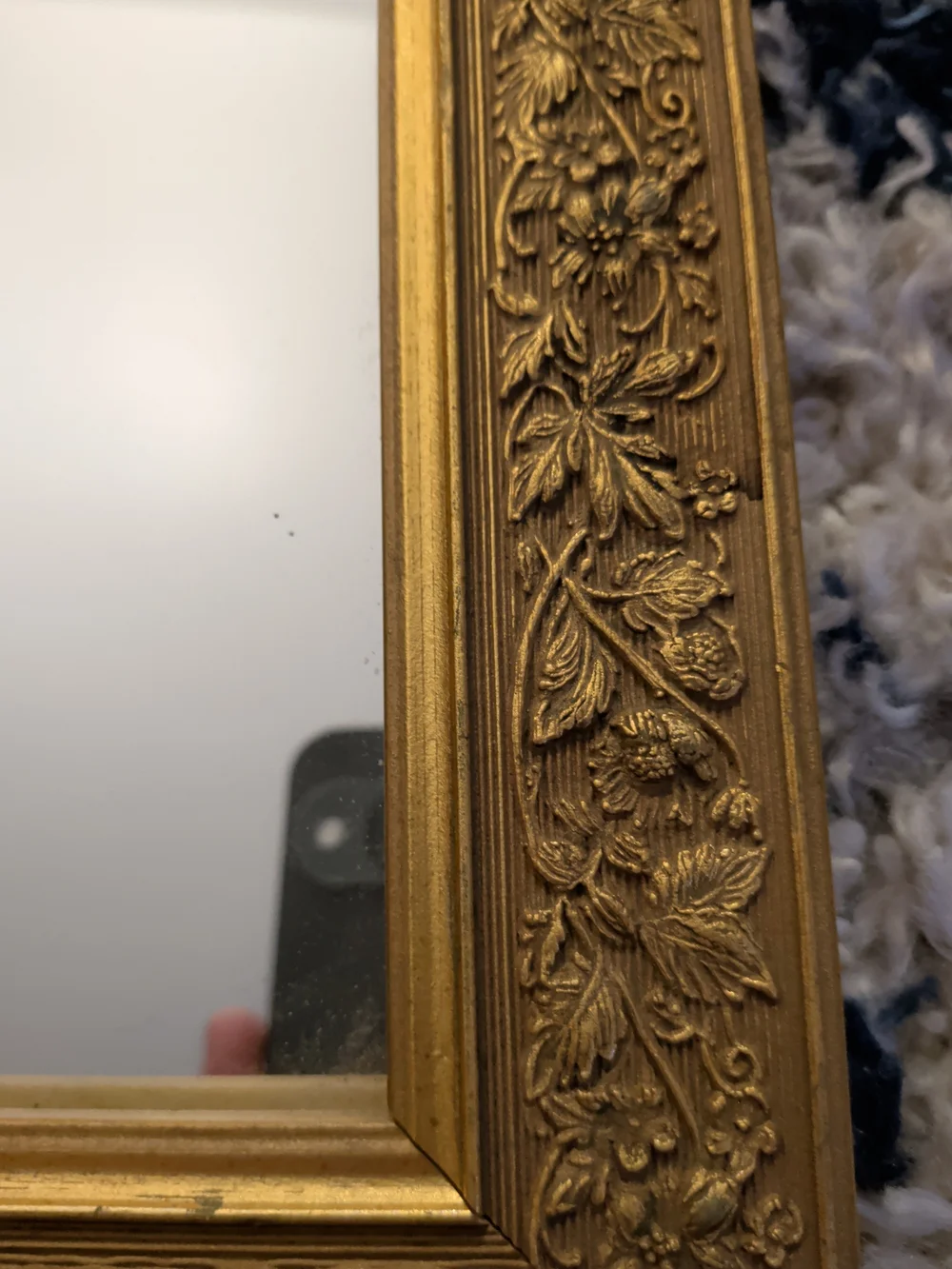 Vintage Ornate Gold Decorative Wall Mirror - Classic Home Accent